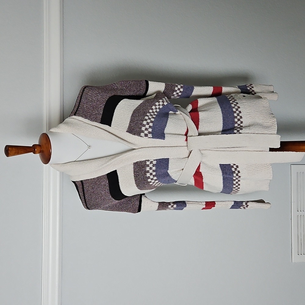 American Eagle Outfitters Open Front Knit Cardigan w/ Belt Drop Sleeve XS